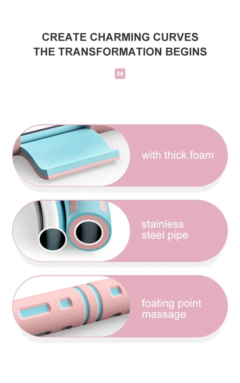 Adjustable 6-Section Foam Exercise Hoop