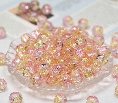 🔥 10mm 8 Colors Crack Glaze Beads DIY Jewelry Accessories