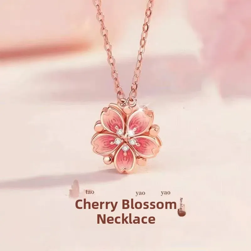 Sterling Peach Blossom Necklace Jewelry