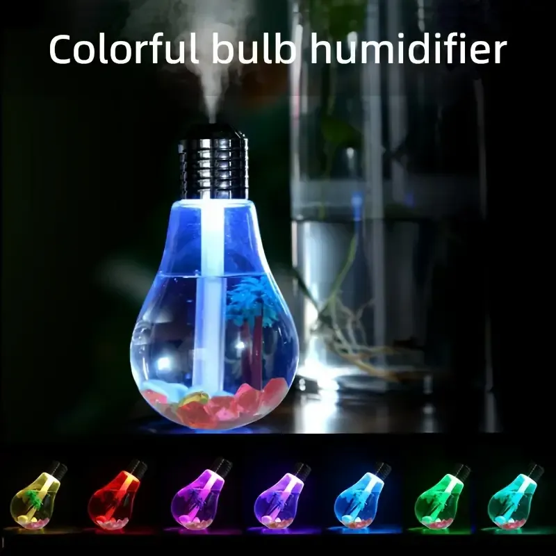 76 Humidificateur à ampoule de couleur silencieuse