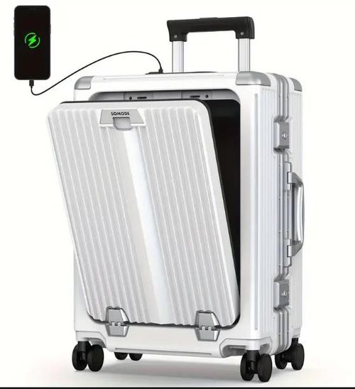 [24-hour delivery+Cash on delivery] 20-Inch Premium Hardshell Spinner Suitcase - Sturdy Aluminum Frame, Combination Lock, Durable ABS Shell, Smooth Rolling Wheels, and Telescoping Aluminum Handle.