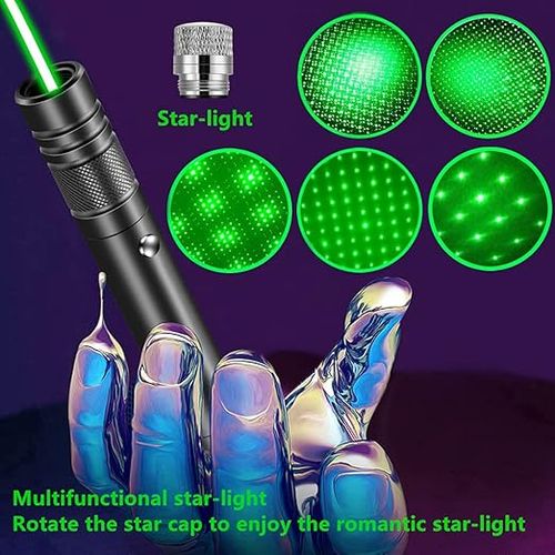 Laser Pointer Laser Pointer Flashlight, Green Laser Pointer - USB Rechargeable Laser Flashlight, Rechargeable USB Green Light, Engineering Pointer Pen Practical Tool Gift Suitable for Night And Outdoor Activities Camping, Survival Equipment, Compact