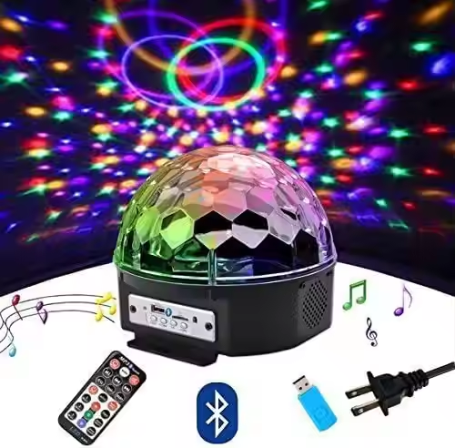 Tsinye Blue Tooth MP3 Remote Control Led Crystal Magical Colorful Ball Disco Laser Light for DJ Party Club KTV Wedding Bar