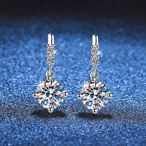 S925 Silver Moissanite Ear Tassel Earrings Luxury Fashion Jewelry Elegant and Stylish