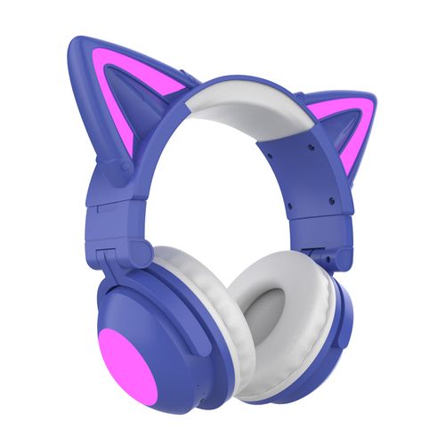 Wired Cat Ear Headphones with Mic | RGB Light Gaming Headset for Mobile & PC