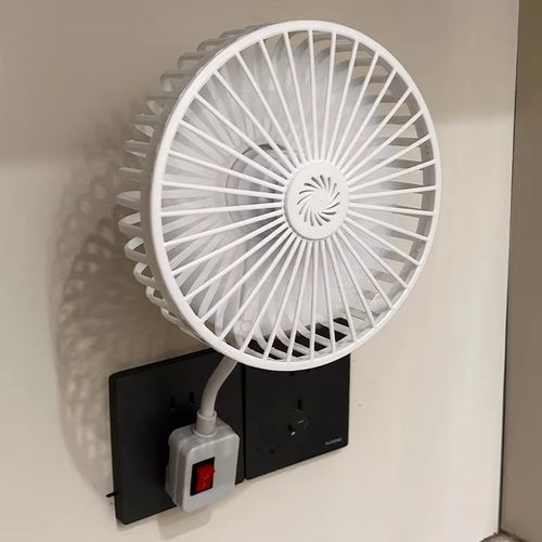 Silent Touch-Sensitive Mini Fan with Flexible Neck | Versatile Plug-in Cooling Fan for Kitchen, Bedroom & Home Office