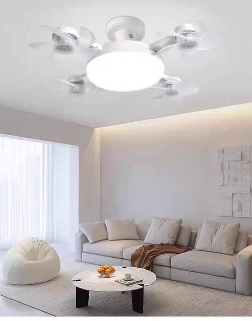New Drone-style Fan Light, Screw-in Integrated Fan & Light, Quiet Remote Control Energy-saving Ceiling Fan Light