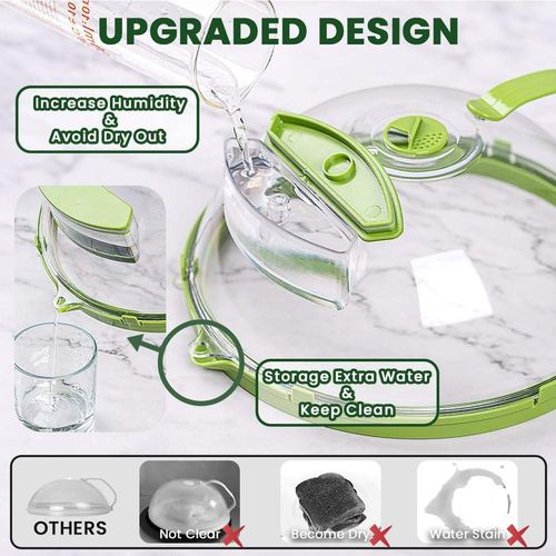 10-Inch Transparent Microwave Splatter Cover with Handle - Heat Resistant Food Plate Lid with Steam Vents for Kitchen