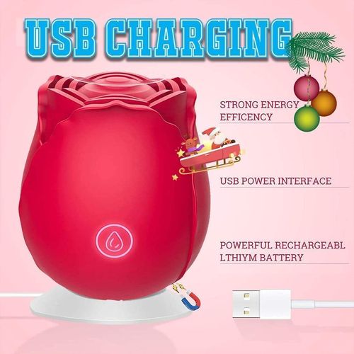 Premium Waterproof Rose Vibrator | Gentle Clitoral Suction Stimulator for Intimate Pleasure
