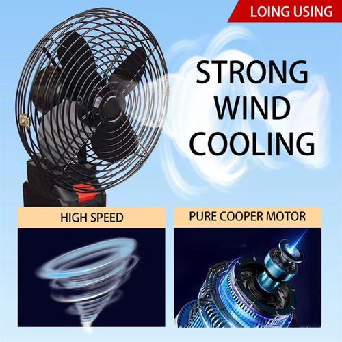High-Power Lithium Battery Fan | Silent, Portable & Long-Lasting Outdoor Fan