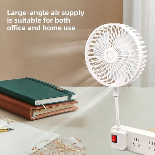 Silent Touch-Sensitive Mini Fan with Flexible Neck | Versatile Plug-in Cooling Fan for Kitchen, Bedroom & Home Office