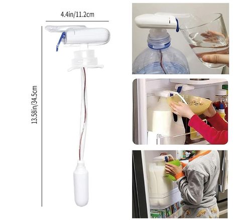 Portable Electric Beverage Pump with Straw - Automatic Water & Milk Dispenser for Outdoor & Household