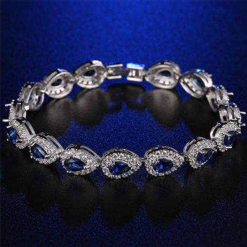 Elegant Teardrop Zircon Bracelet for Women | Shining Water Drop Crystal Jewelry Gift