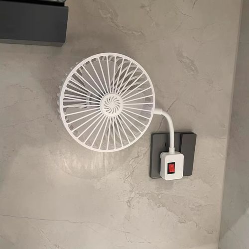 Silent Touch-Sensitive Mini Fan with Flexible Neck | Versatile Plug-in Cooling Fan for Kitchen, Bedroom & Home Office