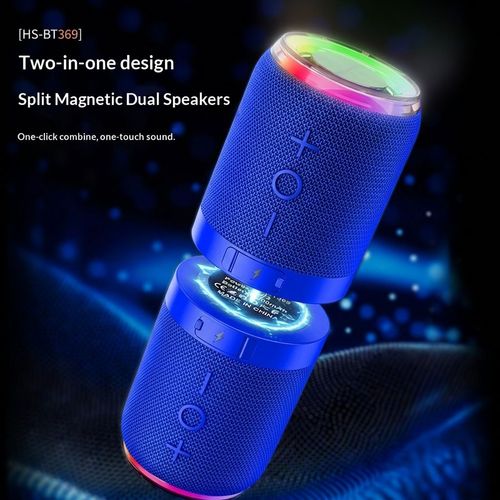 G369 Portable TWS Speaker with RGB Lights | Magnetic Wireless Stereo Bluetooth Speaker