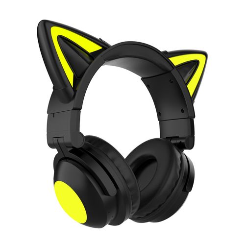Wired Cat Ear Headphones with Mic | RGB Light Gaming Headset for Mobile & PC