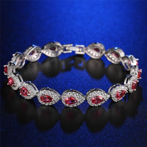 Elegant Teardrop Zircon Bracelet for Women | Shining Water Drop Crystal Jewelry Gift