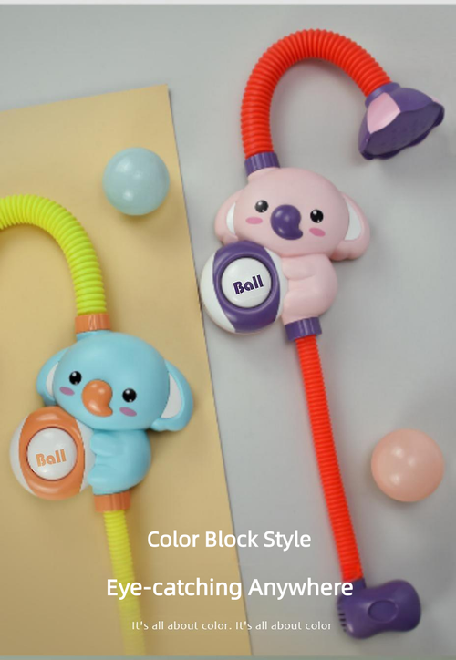 New Elephant Baby Shower Animal Bath Toys Set for Kids with Spinning Squeeze Features Electric Water Spray ABS Plastic