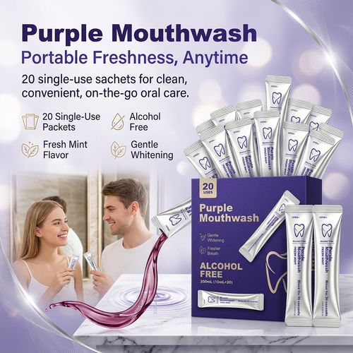 Purple Teeth Whitening Mouthwash | Alcohol-Free Mint & Daily Oral Care