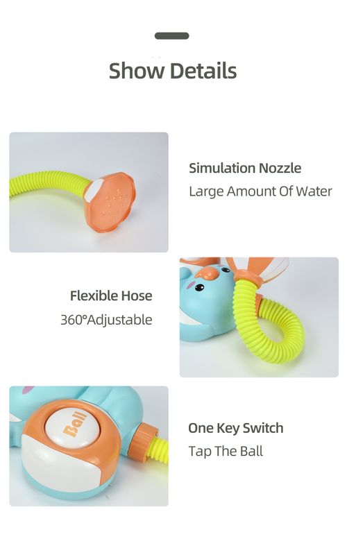 New Elephant Baby Shower Animal Bath Toys Set for Kids with Spinning Squeeze Features Electric Water Spray ABS Plastic