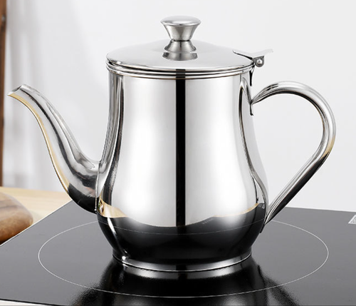 Leak-Proof Stainless Steel Oil Filter Pot with Strainer – Large Capacity Cooking Oil Storage Jug for Kitchen