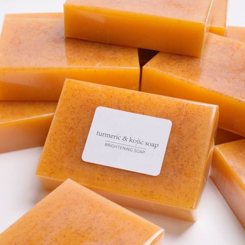 Handmade Turmeric & Kojic Acid Brightening Soap | Deep Cleansing & Antibacterial Honey Glow Bar for Clear Skinv