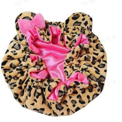 Trendy Leopard Print Cat Ear Headband with Bow | Fluffy Fashion Hair Accessory for Women