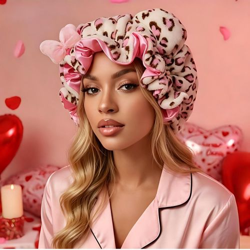 Trendy Leopard Print Cat Ear Headband with Bow | Fluffy Fashion Hair Accessory for Women