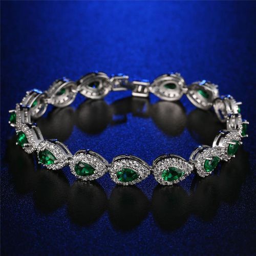 Elegant Teardrop Zircon Bracelet for Women | Shining Water Drop Crystal Jewelry Gift