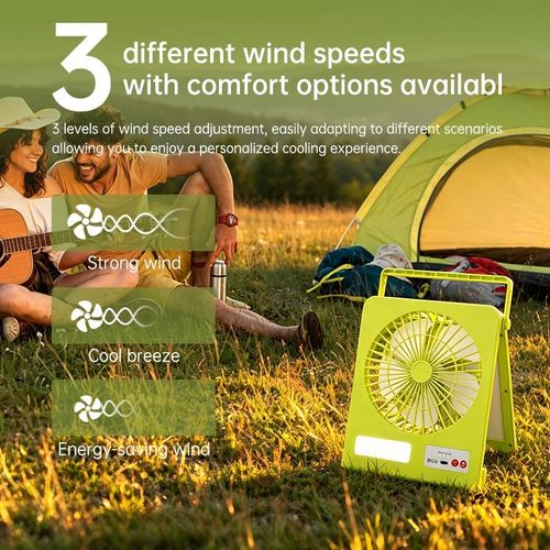 Solar-Powered Portable Handheld Fan | USB Rechargeable Mini Fan for Office & Outdoor Camping