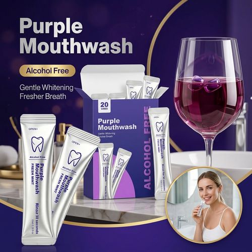 Purple Teeth Whitening Mouthwash | Alcohol-Free Mint & Daily Oral Care