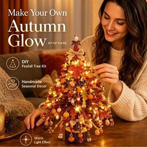 DIY Glass Beaded Christmas Tree Kit, Handmade Holiday Table Decor