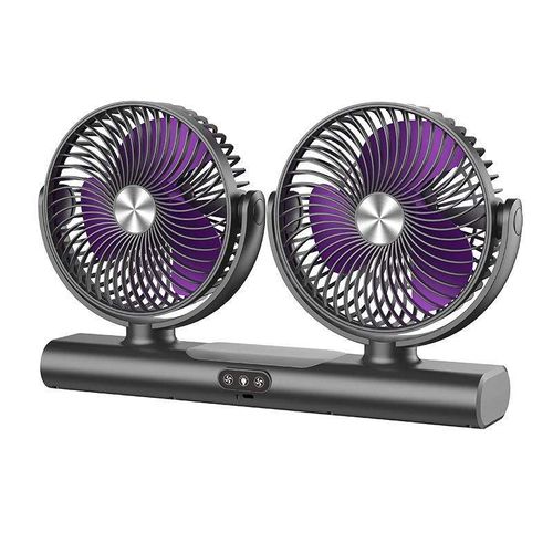 3-in-1 Dual-Head USB Fan with Remote - Portable Desktop Cooling Fan
