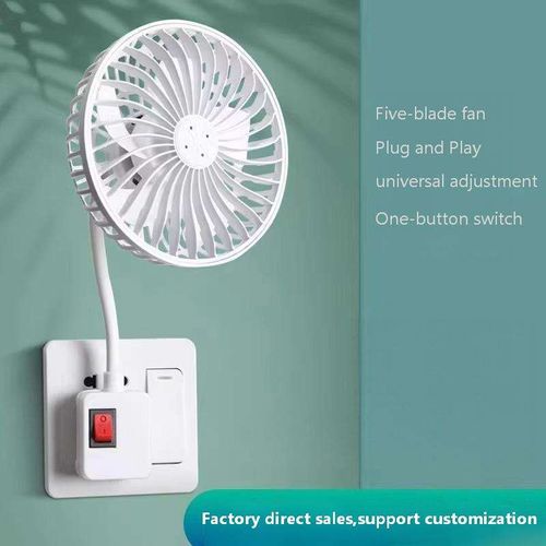 Silent Touch-Sensitive Mini Fan with Flexible Neck | Versatile Plug-in Cooling Fan for Kitchen, Bedroom & Home Office