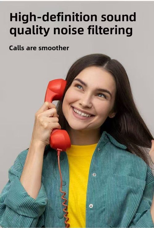 Retro Type-C Phone Handset with ANC, Anti-Radiation Wired Earpiece for Smartphone