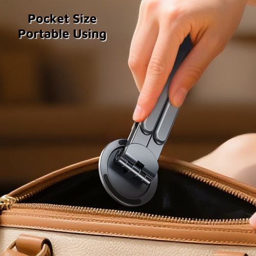 Adjustable Aluminum Phone Holder Stand with 360 Rotation | Portable Travel Tripod for Mobile & Tablet