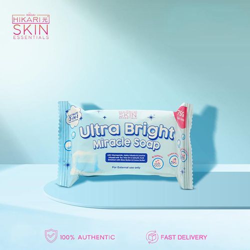 Hikari Ultra Bright Miracle Soap 75g | Deep Cleansing, Anti-Mite & Moisturizing Whitening Beauty Bar