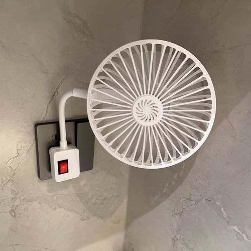 Silent Touch-Sensitive Mini Fan with Flexible Neck | Versatile Plug-in Cooling Fan for Kitchen, Bedroom & Home Office