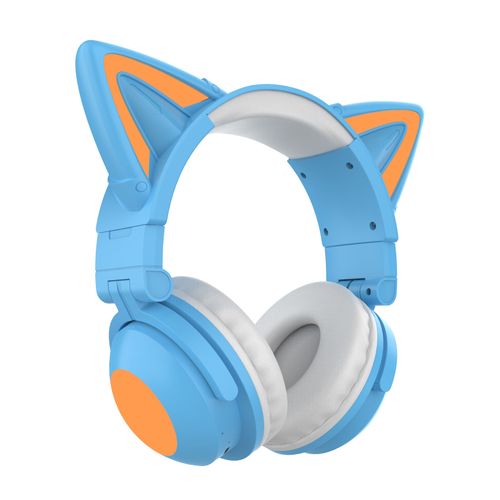 Wired Cat Ear Headphones with Mic | RGB Light Gaming Headset for Mobile & PC