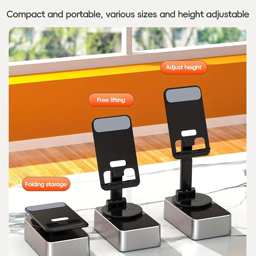 Premium Surround Sound Bluetooth Speaker with Phone Holder | Anti-Slip Desk Stand for Music & Hands-Free Calls