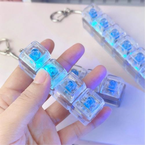 Mini 4-Key Fidget Toy - Portable Stress Relief Keychain Pendant
