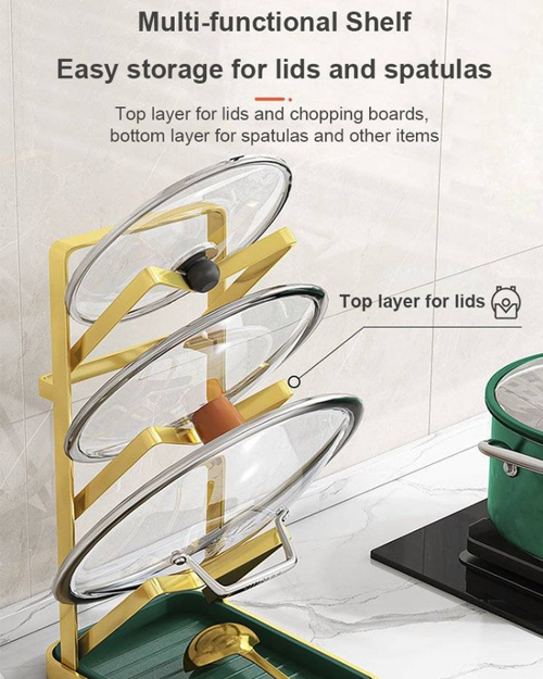 Multifunctional Luxury Counter top Pot Lid Holder