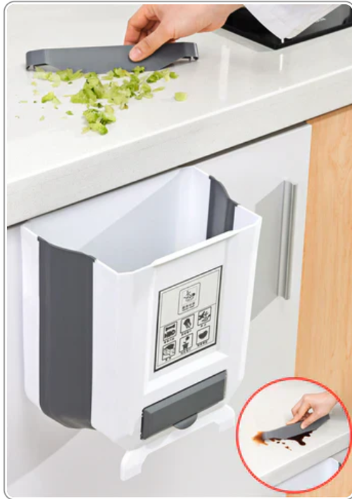 ✨Foldable waste bin for kitchen cabinets