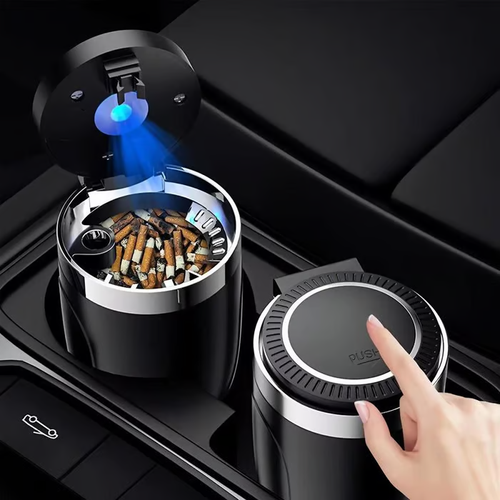 Portable Car Ashtray with LED Light