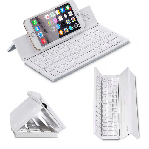 Wireless Tri-System Bluetooth Foldable Keyboard for Phones and Tablets 复制