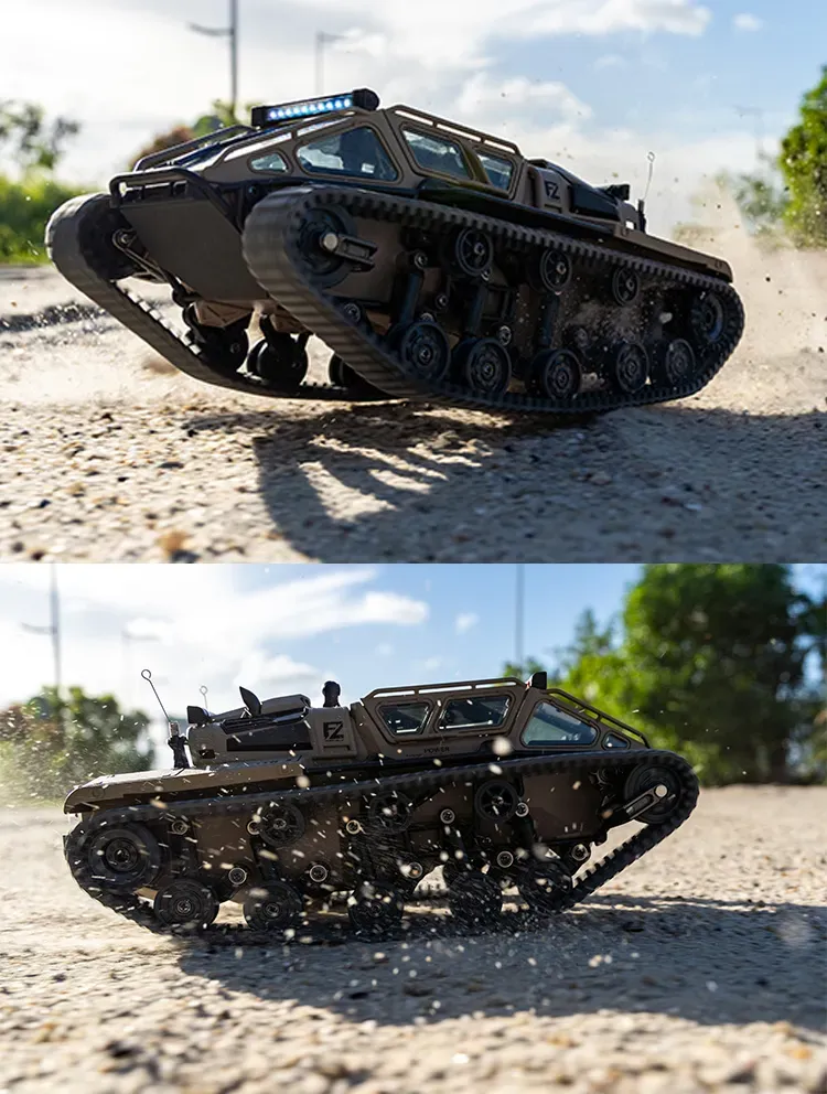 JJRC C8812 LED Light Full Scale Tracked Tank Simulation Model Toy RC Car Model