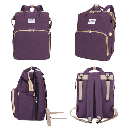 Multi functional fashionable folding bed, portable large capacity mother and baby bag