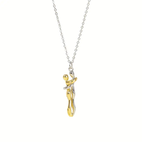 Ensemble de collier de couple de 2 câlins, cadeaux de couple pour lui et elle, bijoux intemporels liés pour les anniversaires et les occasions spéciales