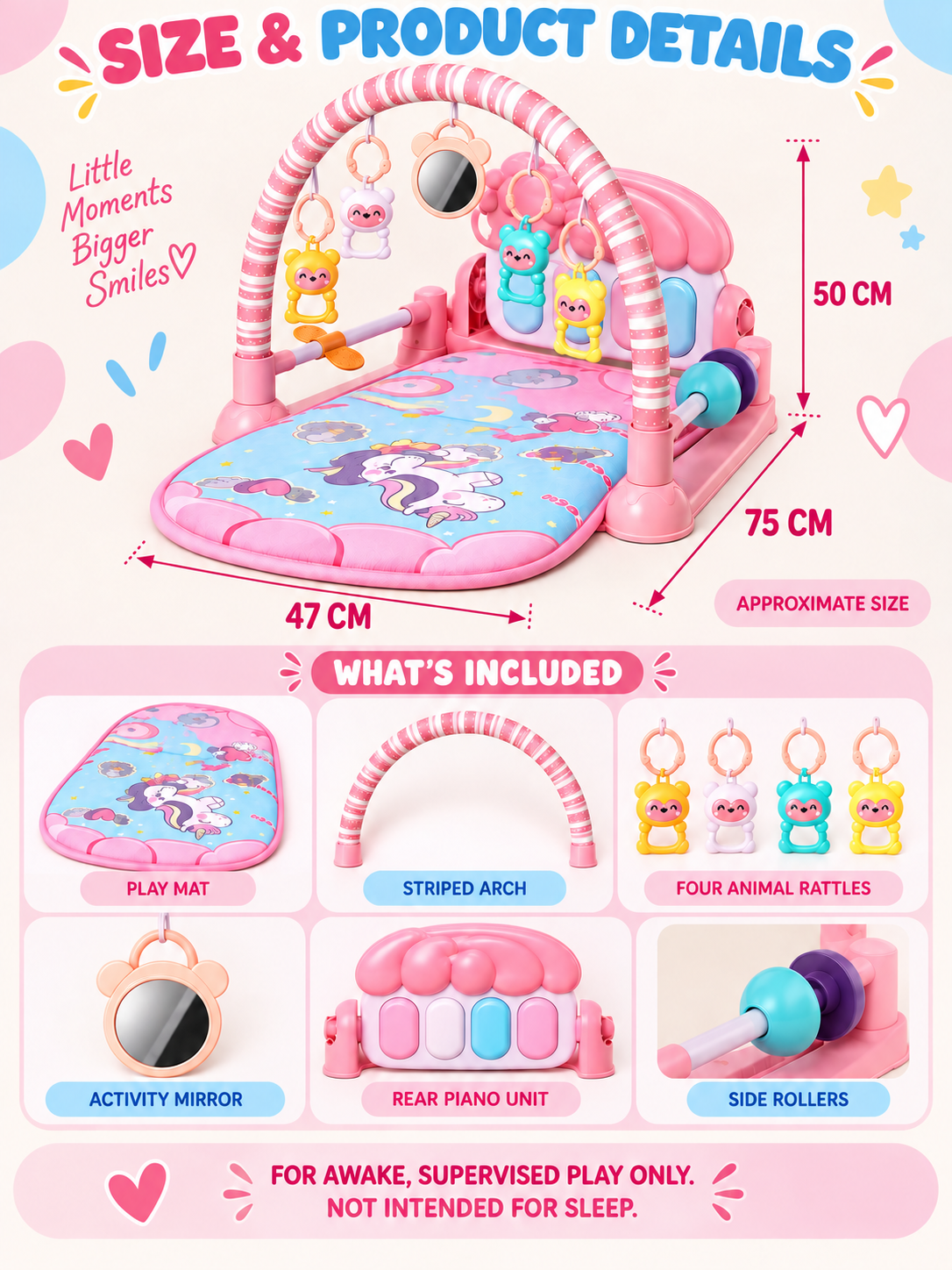 Baby gym size and safety