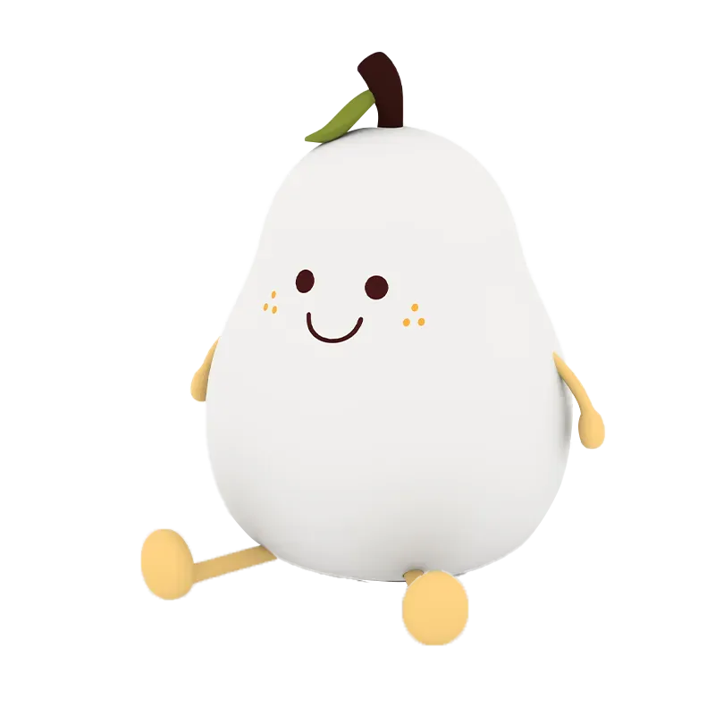 Hot Product Pear LED Night Lights Table Lamp Environmental Protection Silicone Light with 7 Colors Changeable